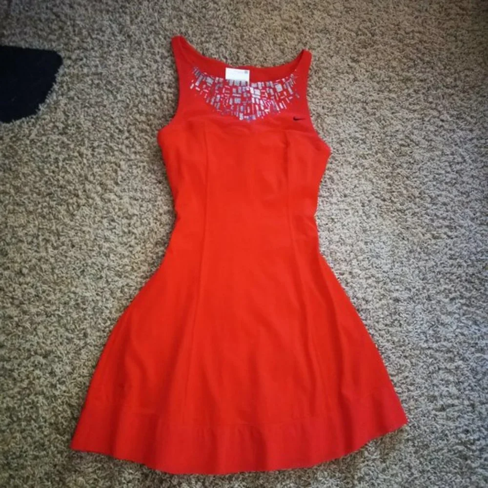Nwt Nike Stunning Maria Sharapova Red Tennis Dress w/ Bra XS